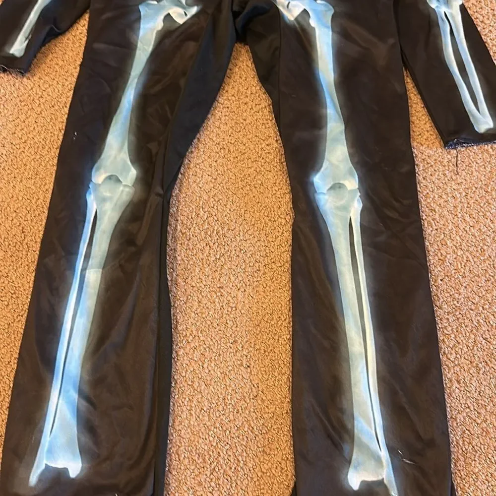 Skeleton Boys Black Full Body Three Piece Halloween Costume